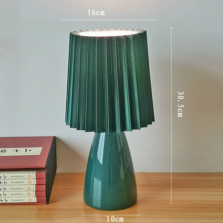 Pleated Ceramic Table Lamp