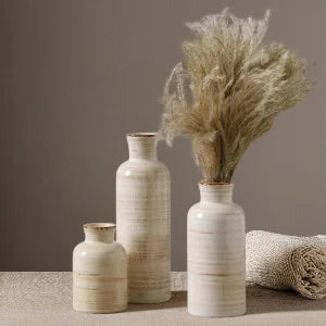 Ceramic Vase Set Nordic Style Decorative Flower Holder Modern Minimalist Home Living Room Tabletop Ornament Art Decoration