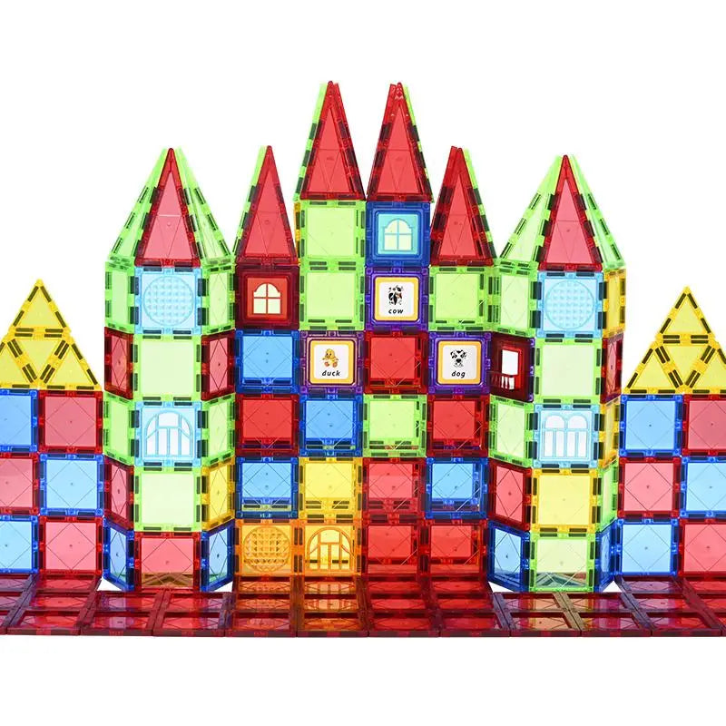Magnetic Building Blocks Set Construction Game Children Montessori Educational Magnets Toys Magnetic Tiles For Toddlers Gift