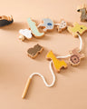 Baby Animal Threading Toys Wooden Stacking Toys Blocks Board Games Wooden Toys Baby Animal Stringing Threading Beads Toys Gift