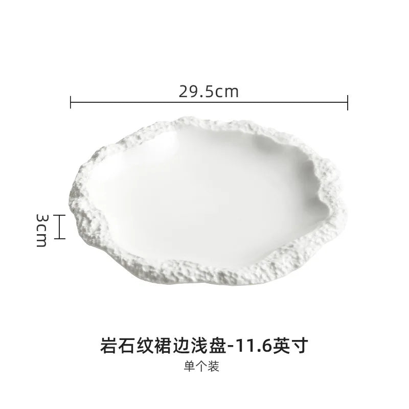 Elegant Textured Ceramic Plate