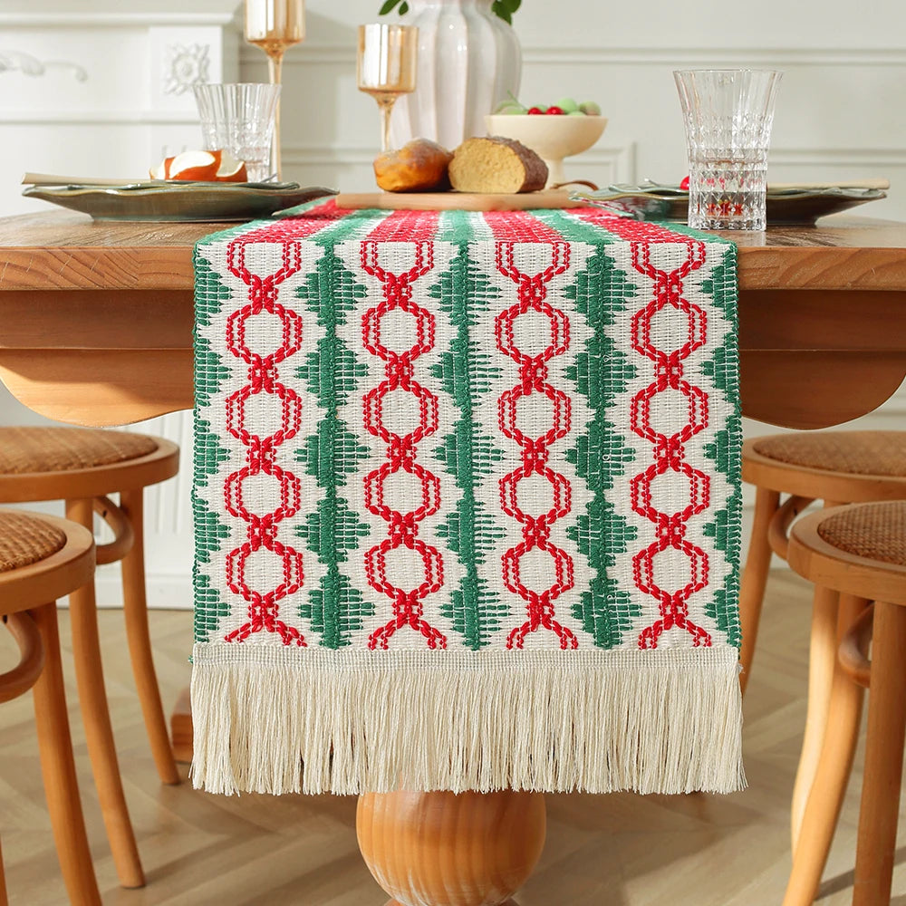 Boho Tassel Table Runner
