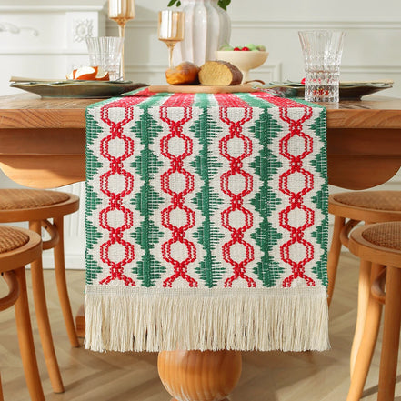 Boho Tassel Table Runner