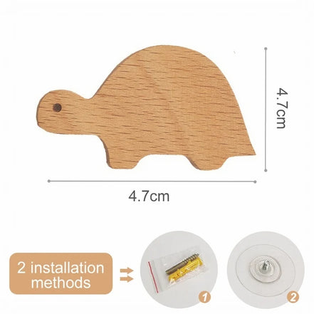 Charming Animal Wooden Wall Hooks