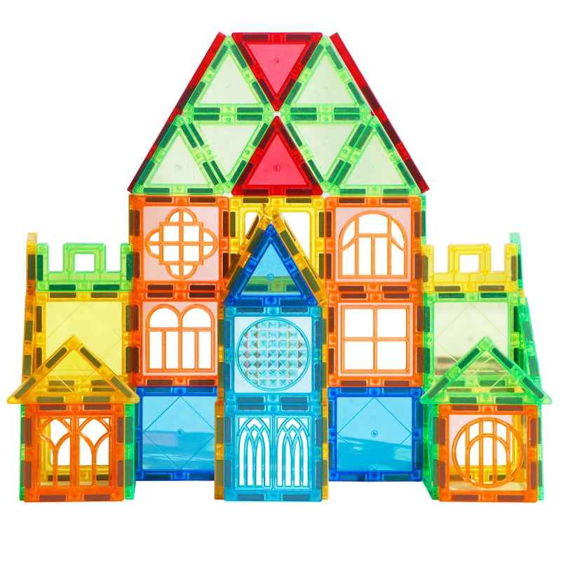 Magnetic Building Blocks Set Construction Game Children Montessori Educational Magnets Toys Magnetic Tiles For Toddlers Gift