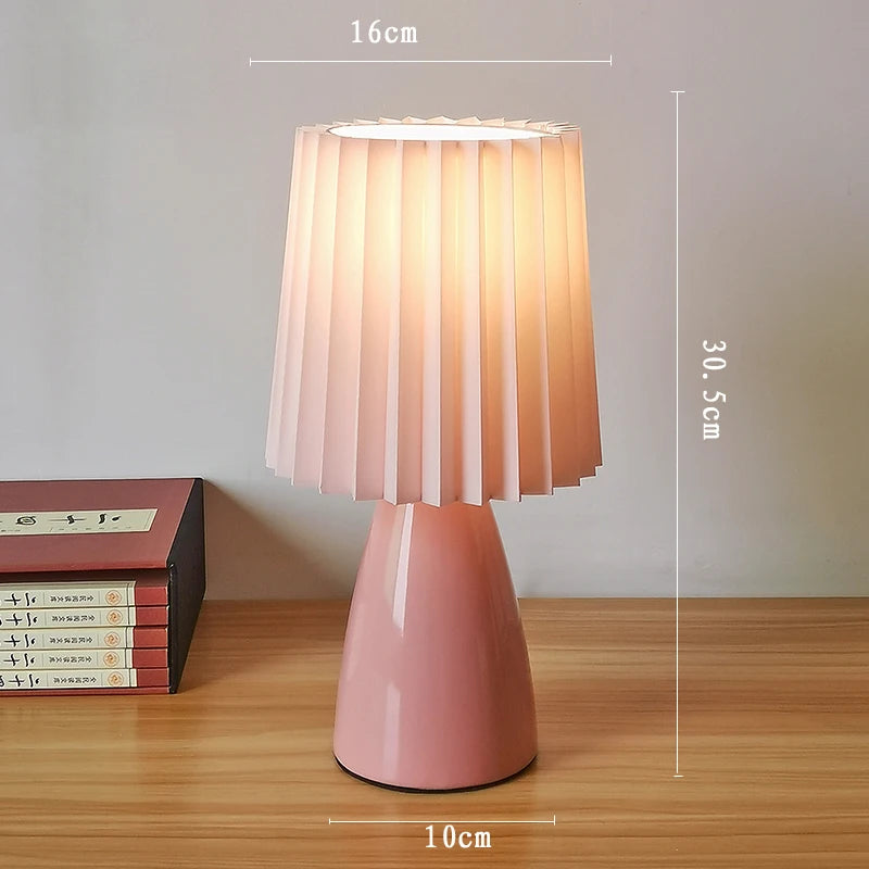 Pleated Ceramic Table Lamp