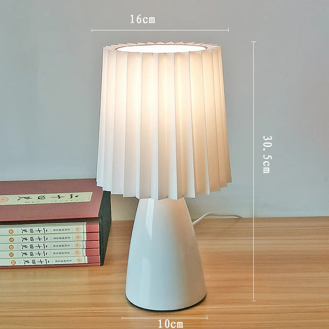 Pleated Ceramic Table Lamp