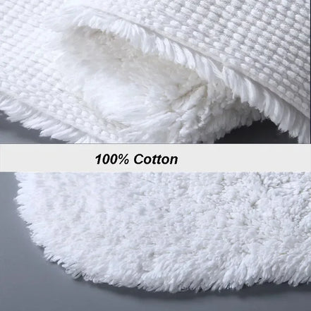 Cotton Bath Mat Hotel Home Long Plush Feet Towel Rugs Thick Anti Slip Bathroom Carpet White Doormat Water Absorbent Floor Mats