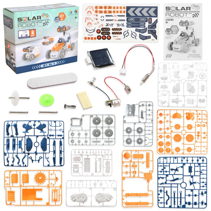 12 in 1 Science Experiment Solar Robot Toy DIY Building Powered Learning Tool Education Robots Technological Gadgets Kit for Kid