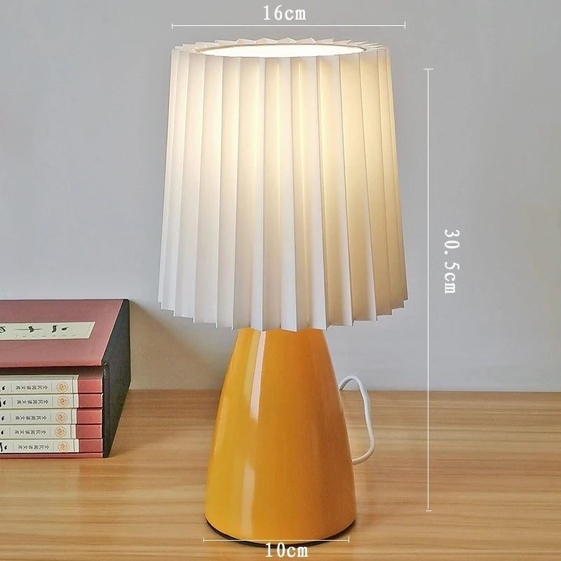 Pleated Ceramic Table Lamp