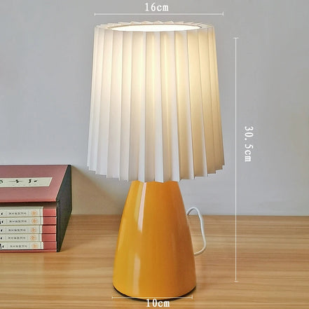 Pleated Ceramic Table Lamp