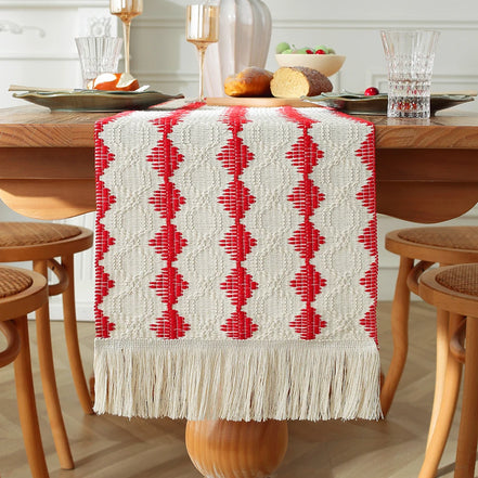 Boho Tassel Table Runner