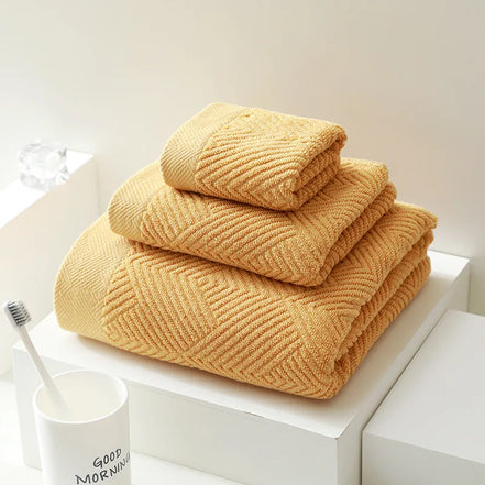 Soft Cotton Towel Set - Quick Dry