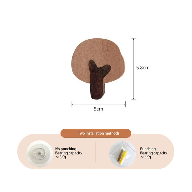 Charming Animal Wooden Wall Hooks