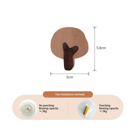 Charming Animal Wooden Wall Hooks